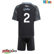 Camiseta Aston Villa Matty Cash #2 Visitante Equipación para niños 2025-26 manga corta (+ pantalones cortos)